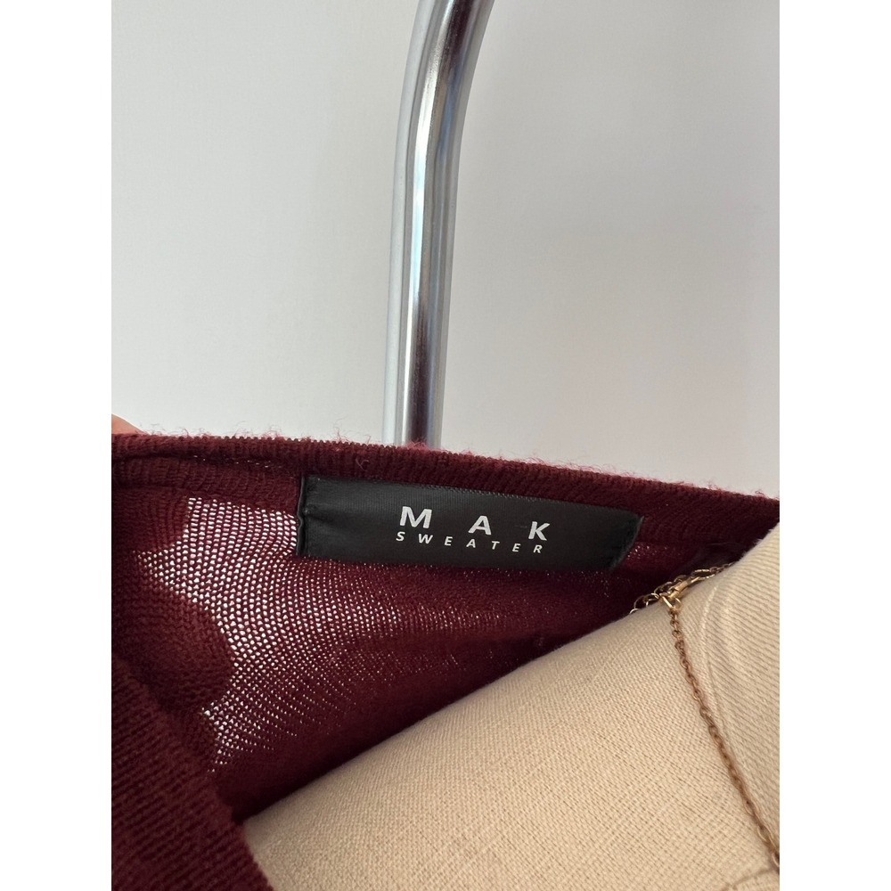 Modcloth Charter School Cardigan Burgundy Wine Red 3/4 Sleeve Knit Librarian M - Picture 7 of 8